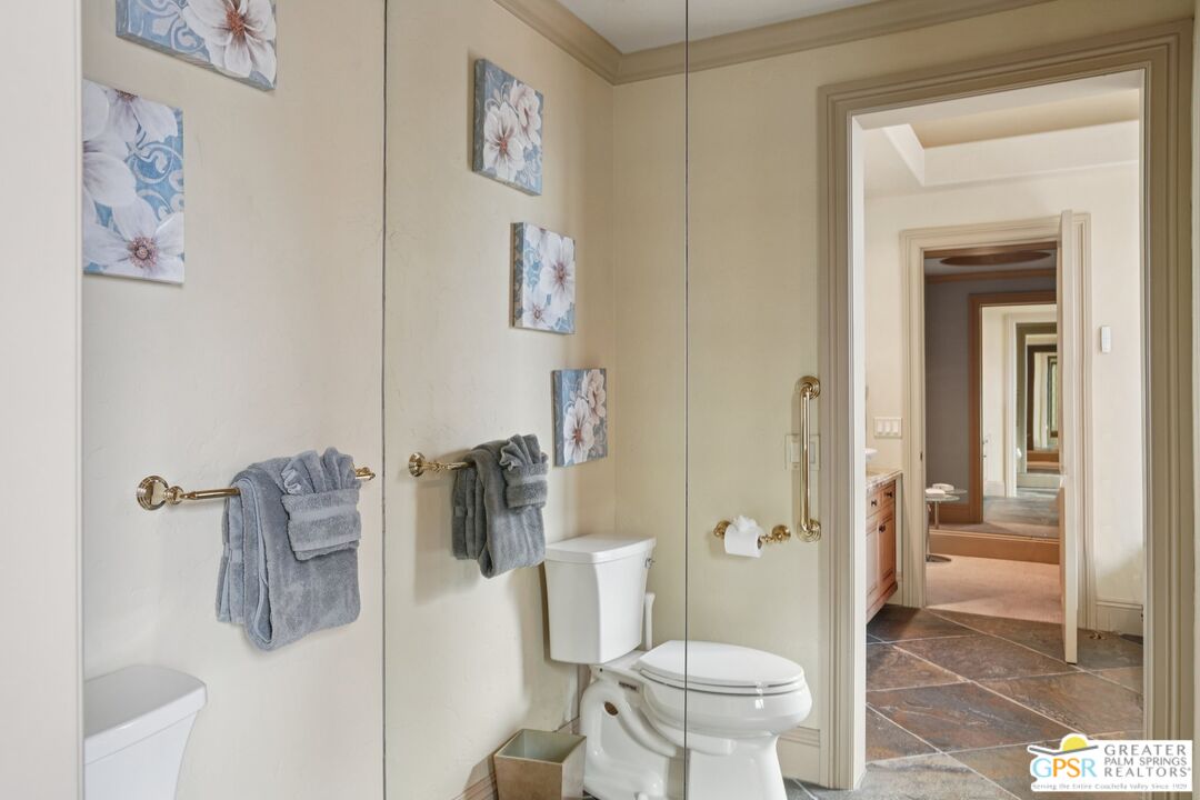 20 Clancy Lane Estates Rancho Mirage, CA 92270 - Photo 31 of 75 a bathroom with a toilet and a shower