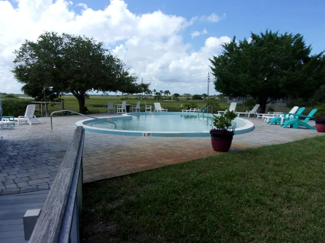 a view of backyard with deck and trees