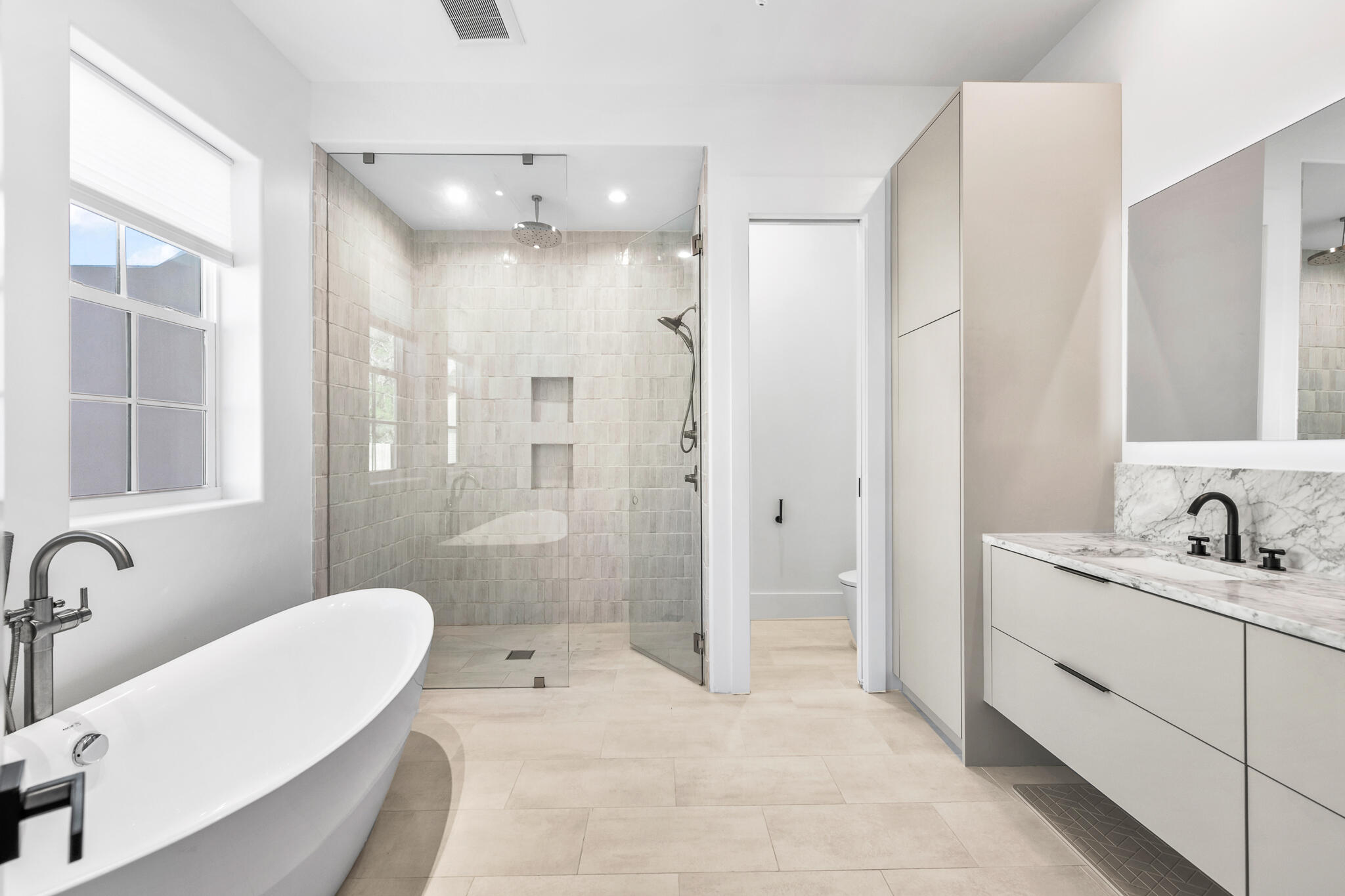 203 Carson Lane Inlet Beach, FL 32461 - Photo 7 of 7 a bathroom with a tub shower sink and mirror