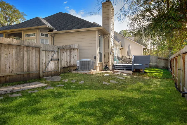 a backyard of a house