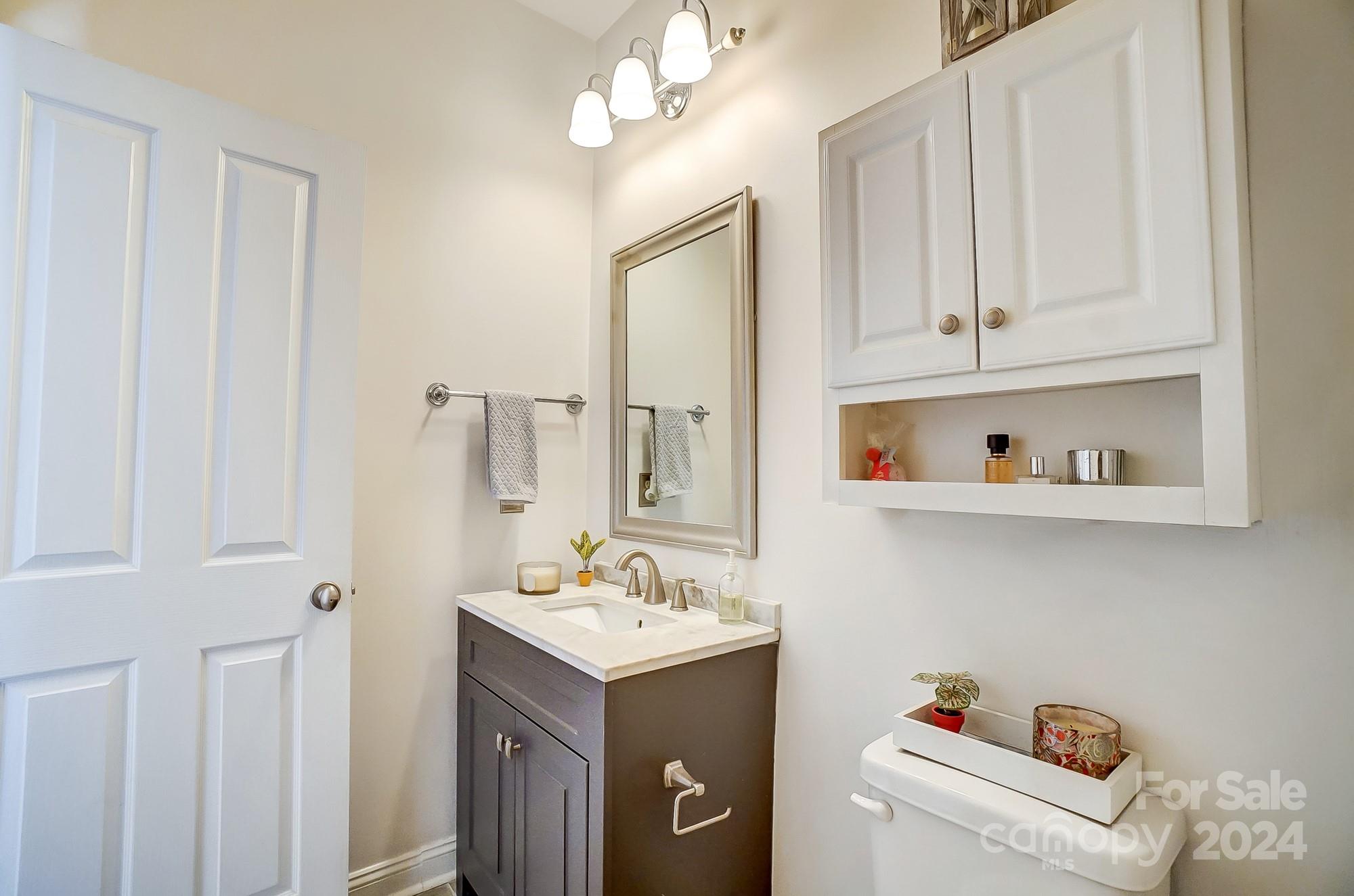 11343 Deer Ridge Lane Charlotte, NC 28277 - Photo 30 of 35 a bathroom with a sink vanity and mirror