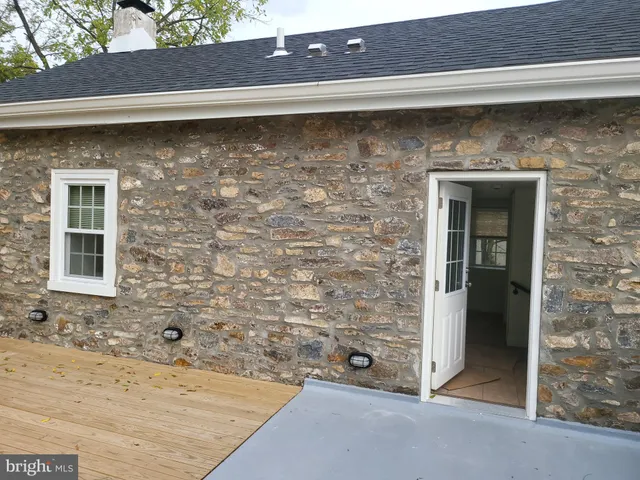 a view of a wooden deck