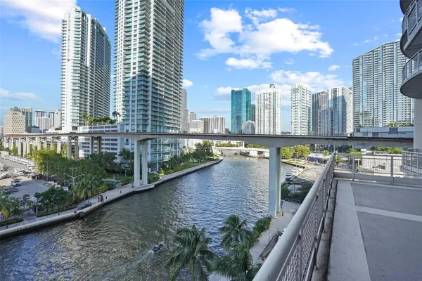 a view of a city with tall buildings