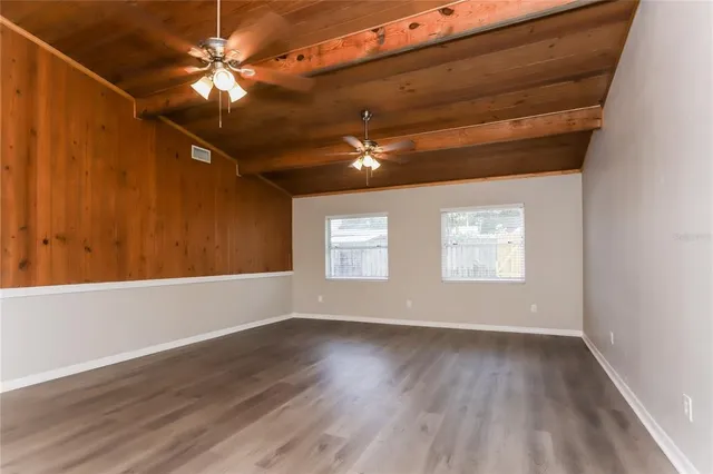 wooden floor in an empty room