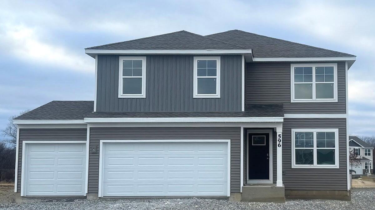 a front view of a house