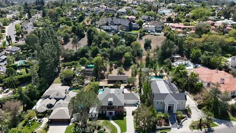 an aerial view of multiple house
