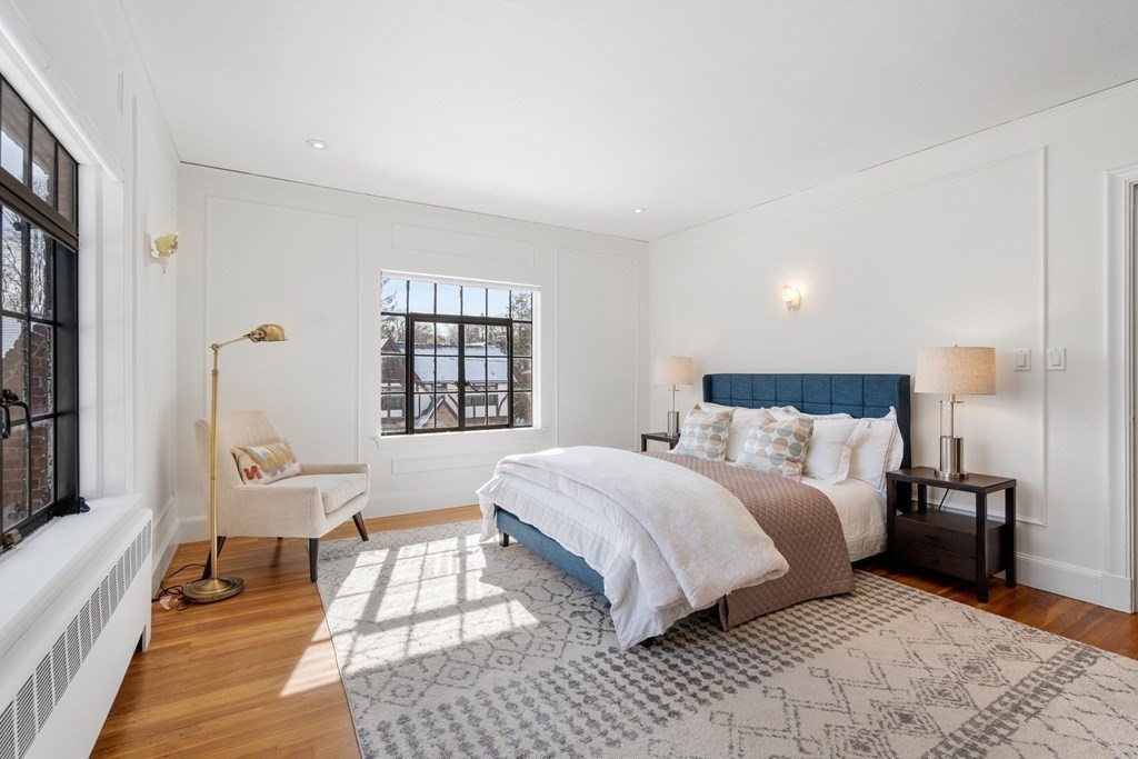 48 Gralynn Road Newton, MA 02459 - Photo 17 of 30 a bedroom with a bed wooden floor and window