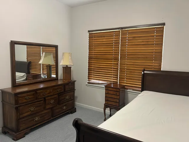 a view of workspace with wooden floor