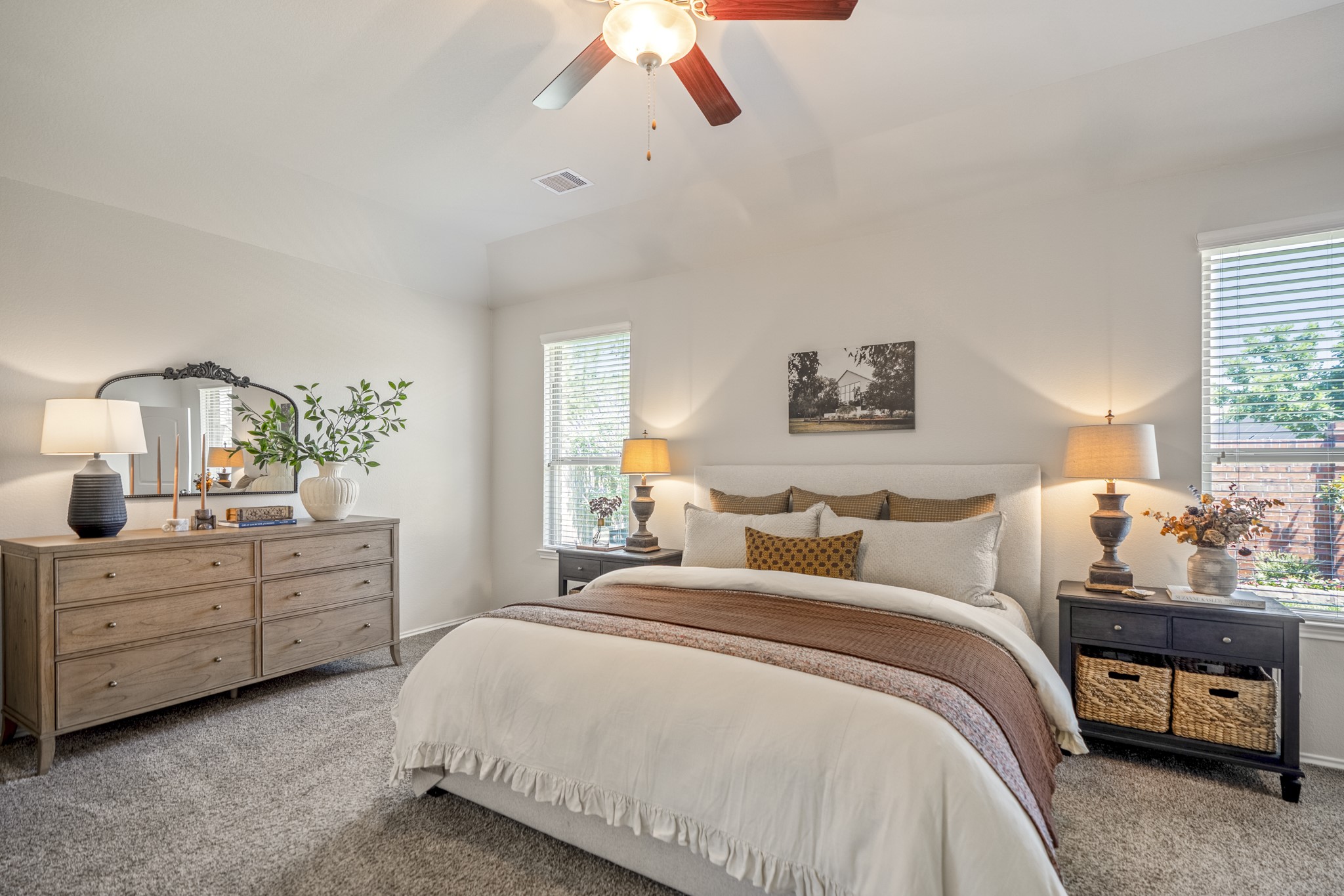 5522 Glenfield Spring Lane Spring, TX 77389 - Photo 15 of 46 This stunning primary suite overlooks the beautifully landscaped backyard.