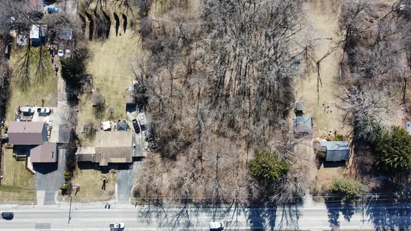 an aerial view of multiple house