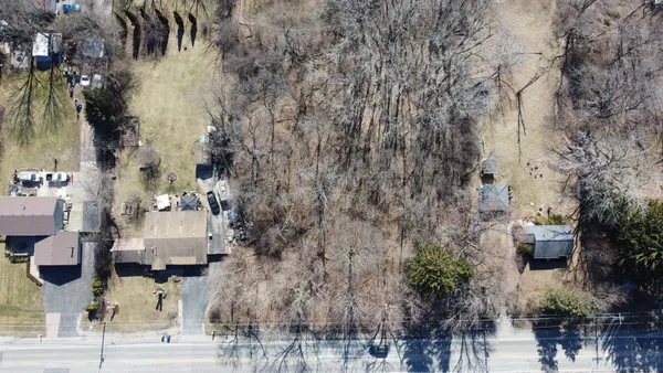 an aerial view of multiple house