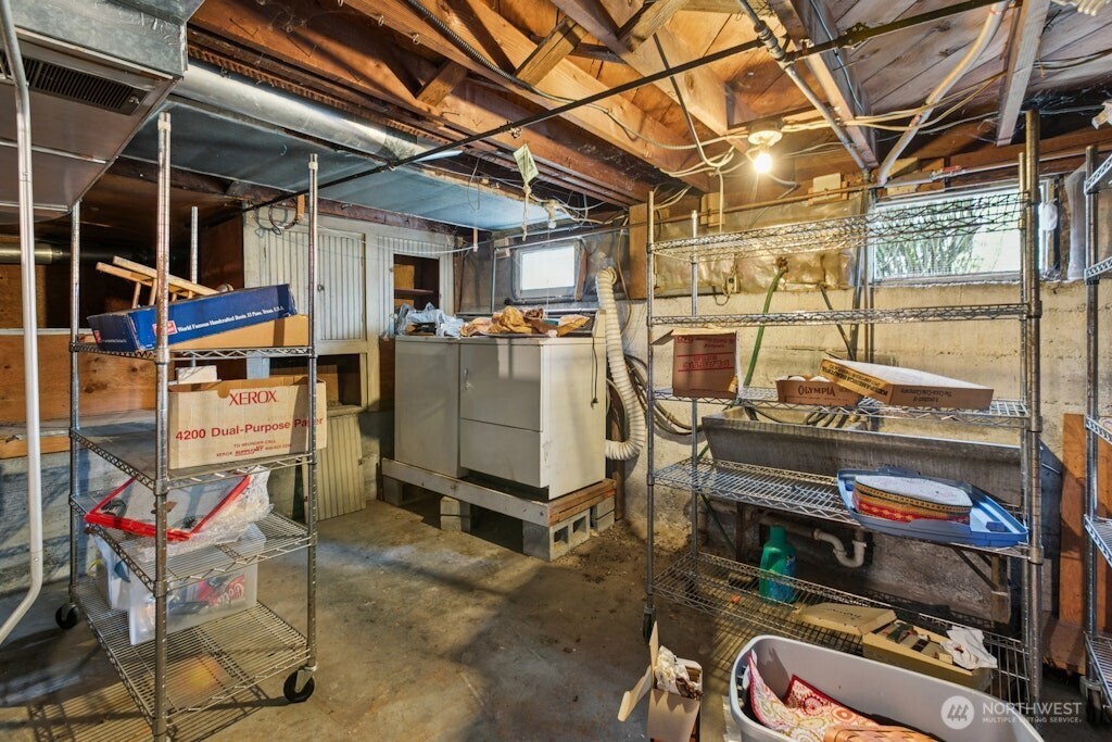 5627 44th Avenue Southwest Seattle, WA 98136 - Photo 22 of 37 a view of a storage room with racks