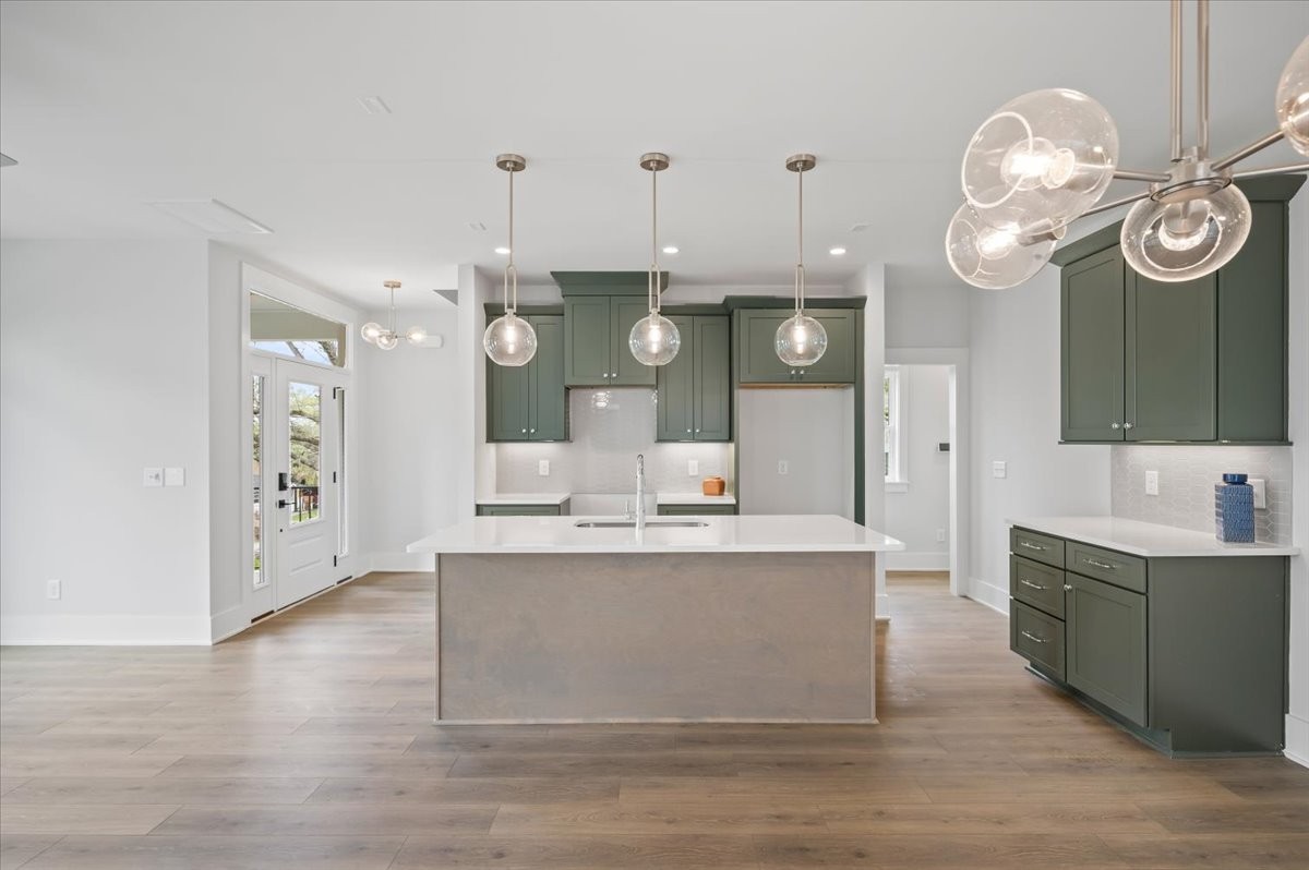 3045 B Hillside Road Nashville, TN 37207 - Photo 5 of 32 a large kitchen with stainless steel appliances granite countertop a granite counter tops and a view of living room