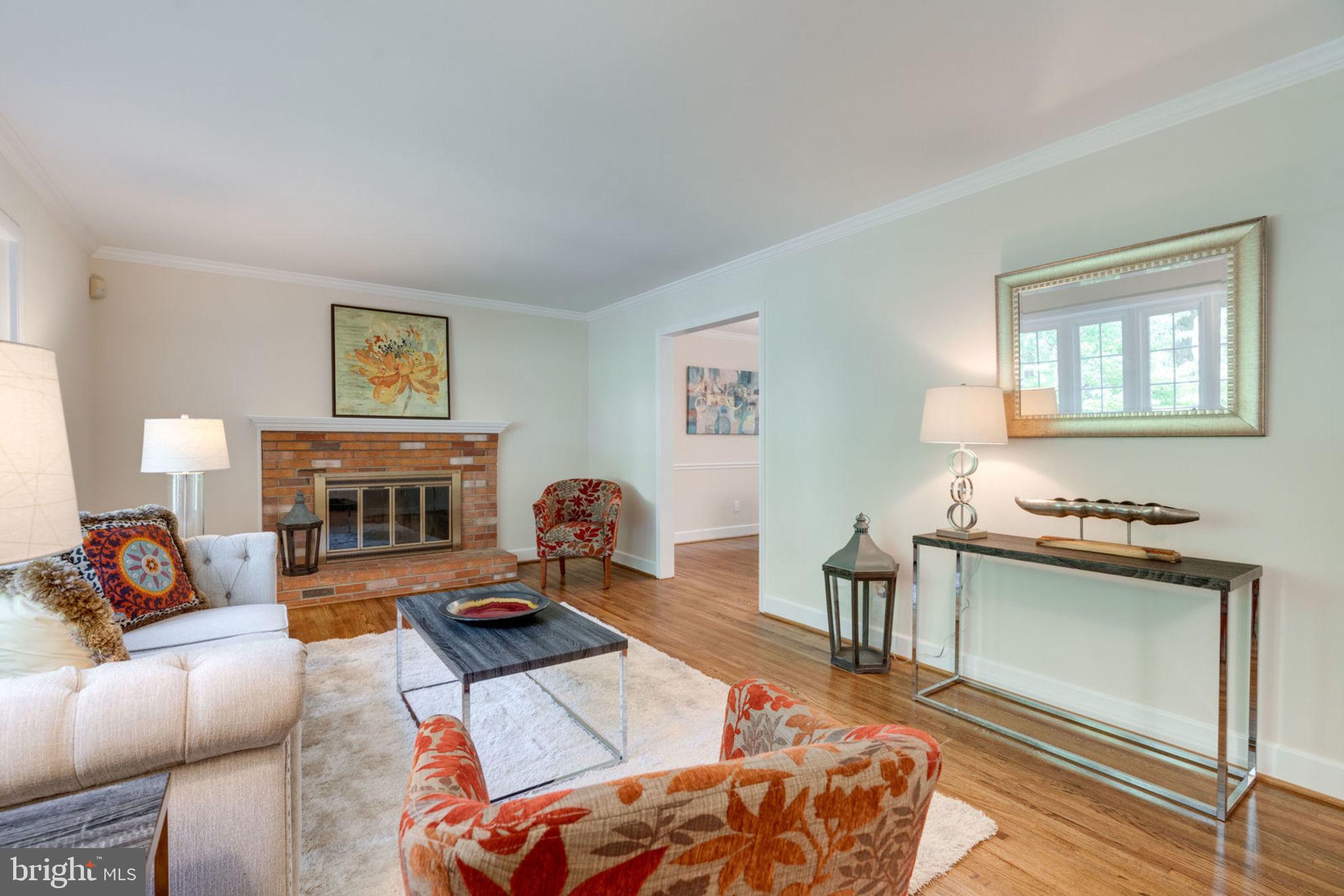 6407 Rivington Road Springfield, VA 22152 - Photo 7 of 41 Formal Living Room w/Wood Burning FP