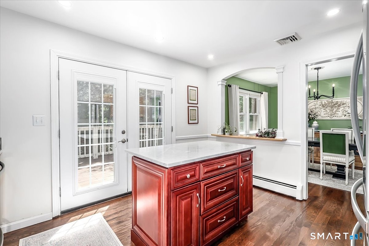 23 Cedar Hill Road Newtown, CT 06470 - Photo 13 of 30 Convenient Access via French Door to Rear Deck