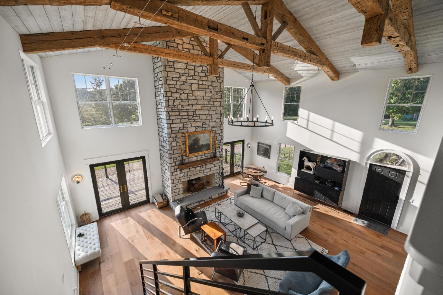 9463 Stoops Road Dillsboro, IN 47018 - Photo 45 of 99 Dramatic view of the Great Room from the top of the loft staircase!