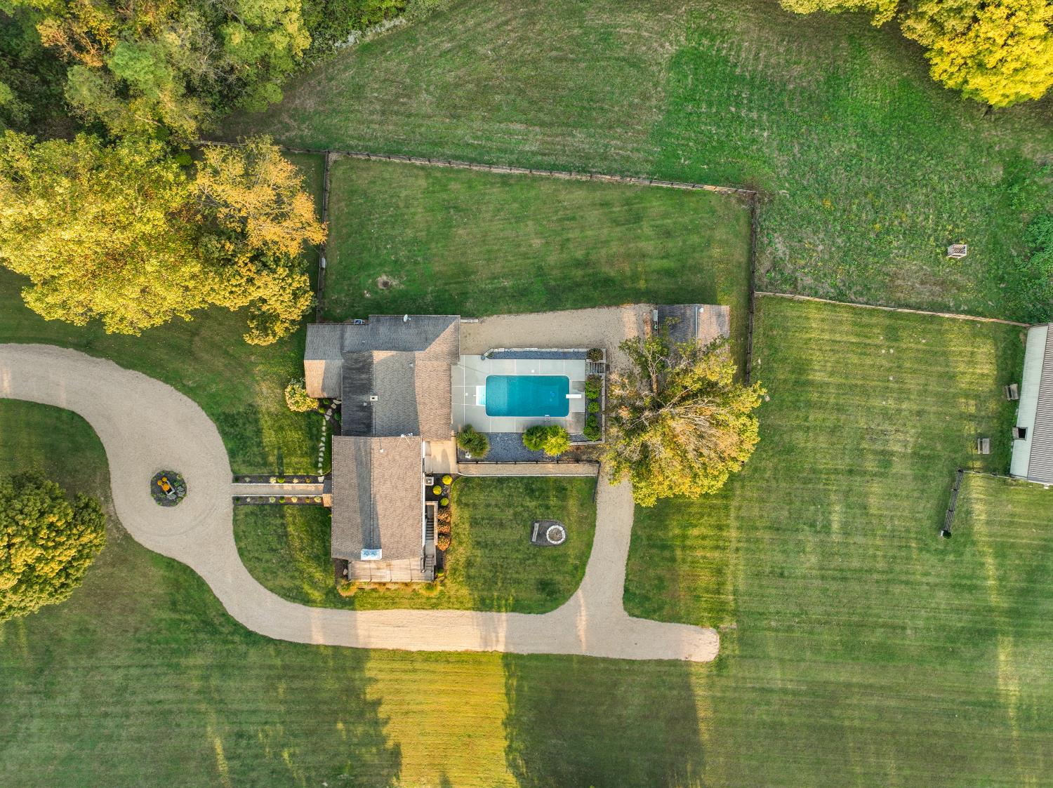 9463 Stoops Road Dillsboro, IN 47018 - Photo 75 of 99 Aerial view of the home & closely surrounding amenities.