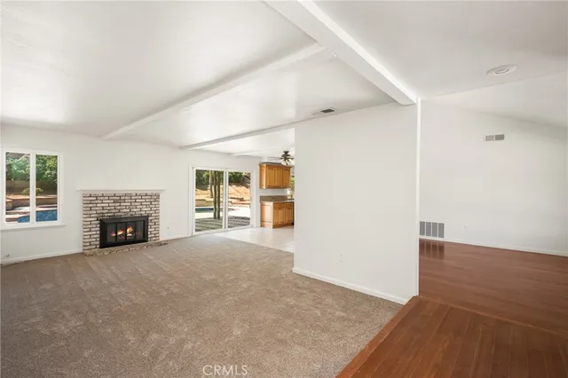a view of a livingroom with a flat screen tv