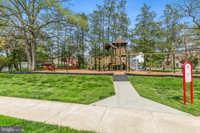 an outdoor space with seating