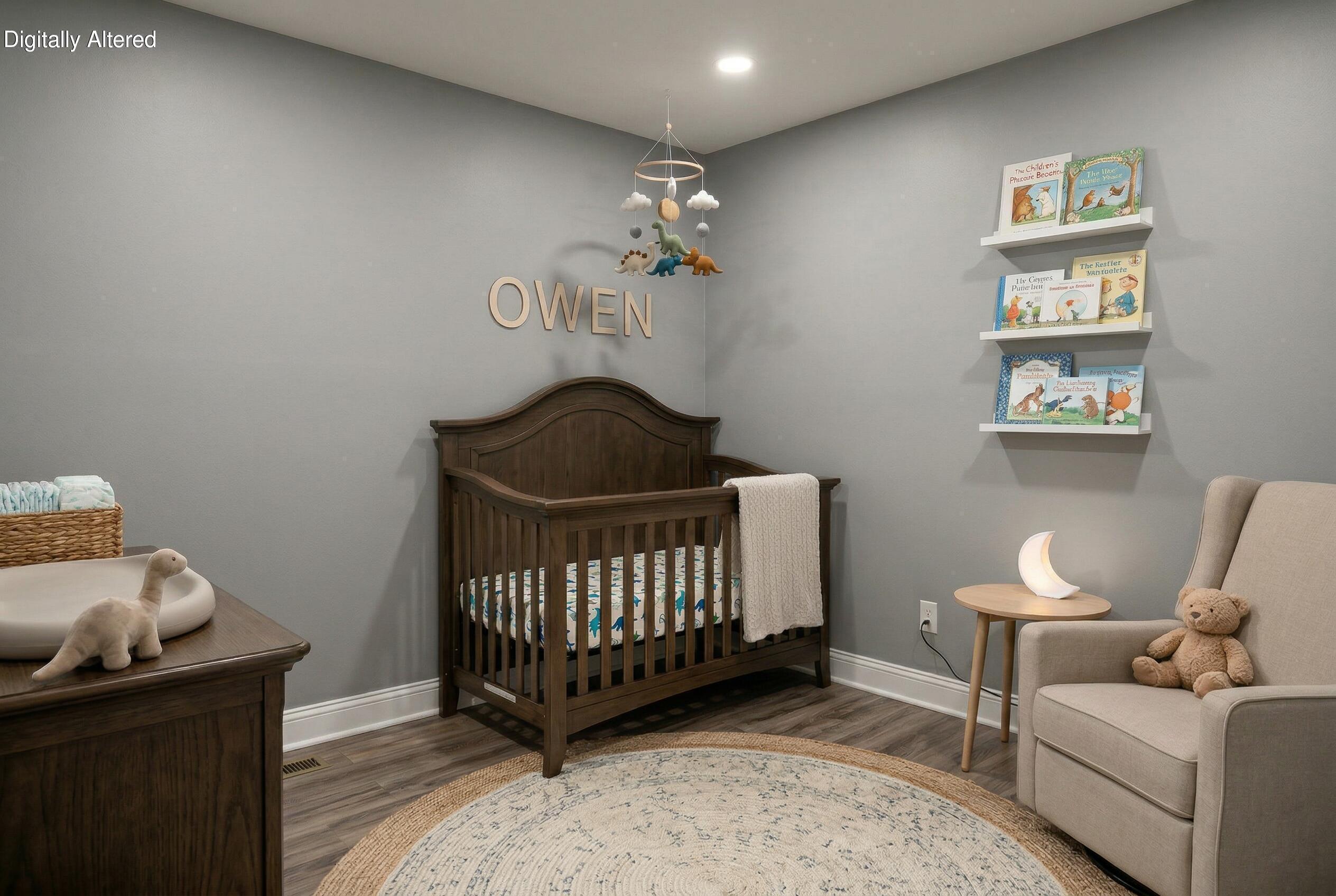 8641 Redbank Road Redding, CA 96001 - Photo 31 of 59 a bedroom with a bed and wooden floor