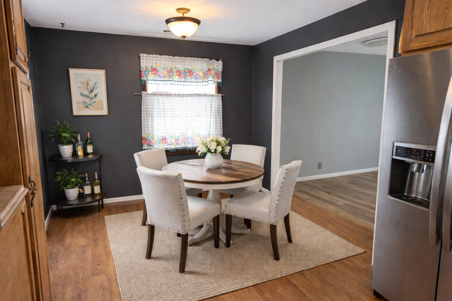 2884 Tick Ridge Road Grand Chain, IL 62941 - Photo 17 of 35 a view of a dining room with furniture and wooden floor