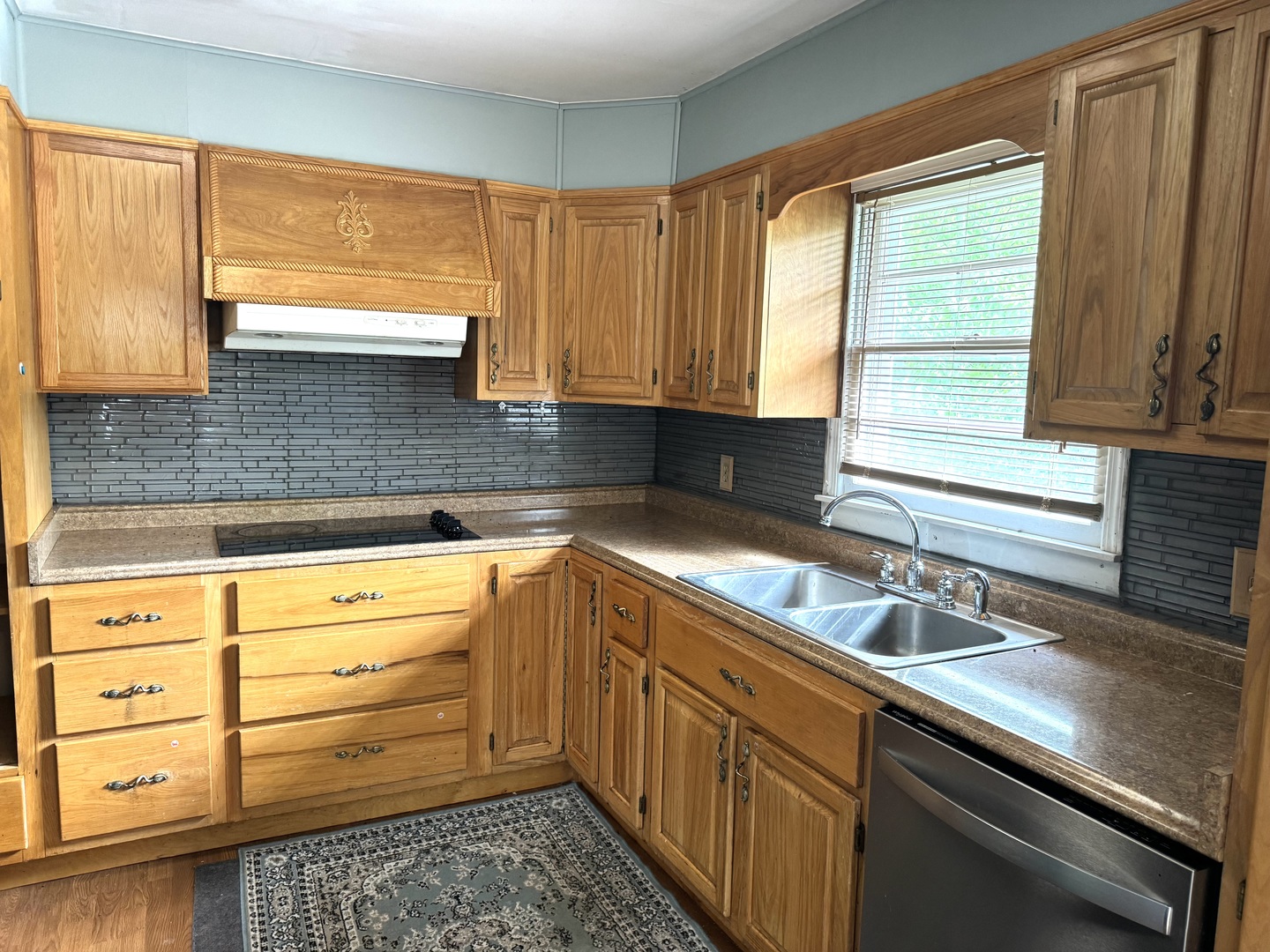 2884 Tick Ridge Road Grand Chain, IL 62941 - Photo 20 of 35 a kitchen with granite countertop a sink and a window