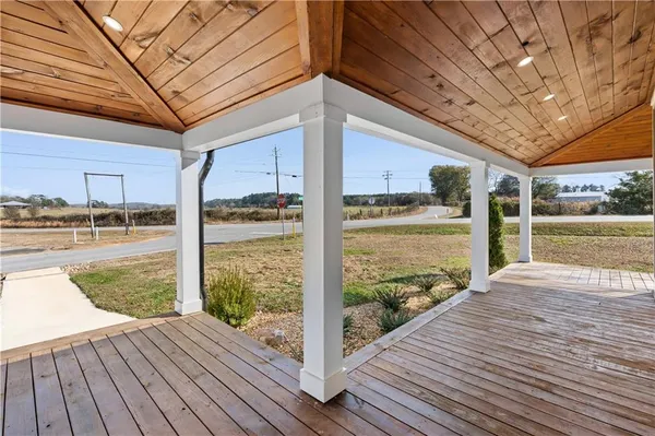 a view of a house with wooden floor