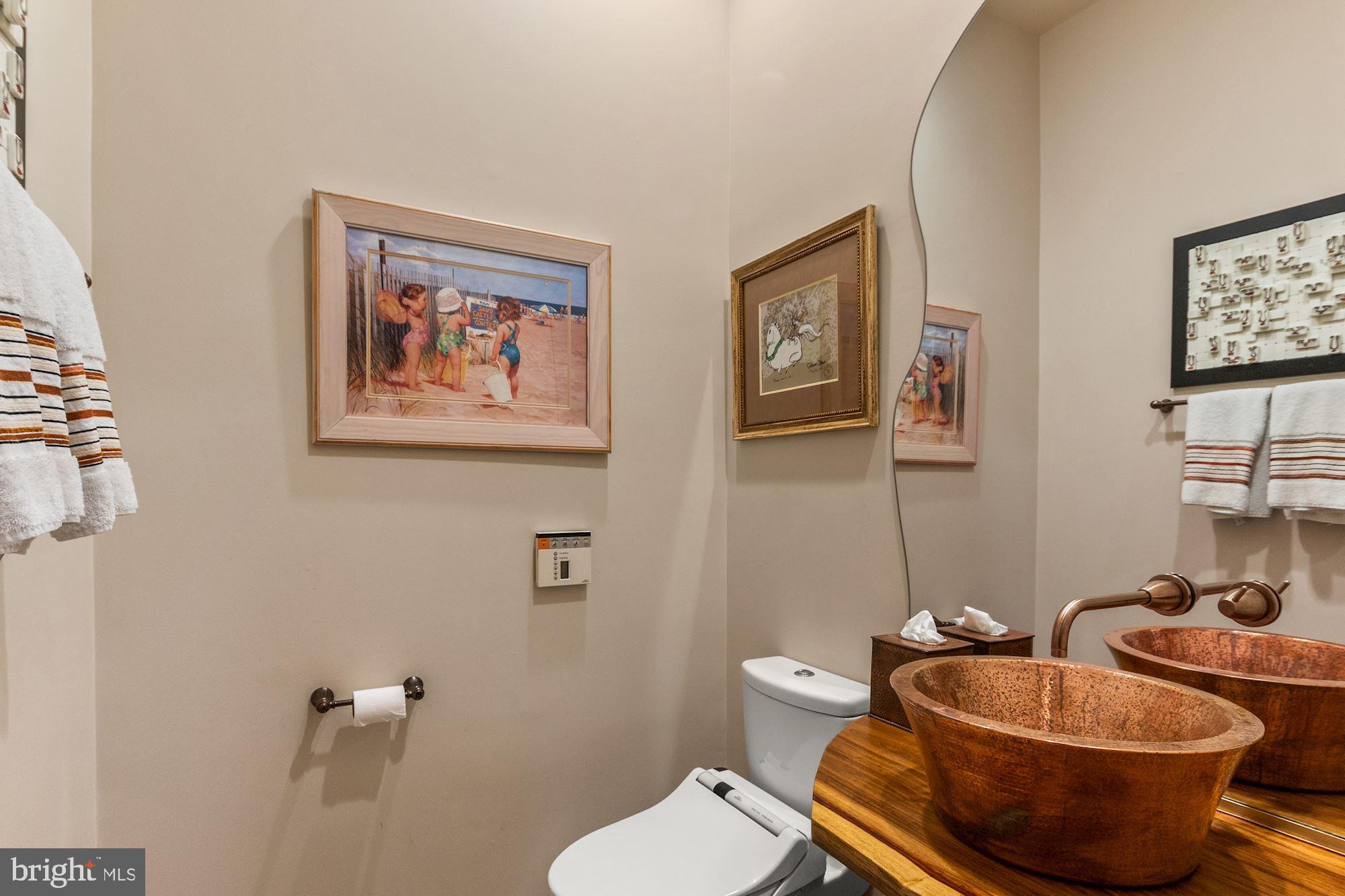 7400 Nevis Road Bethesda, MD 20817 - Photo 22 of 47 a bathroom with a toilet a sink and mirror