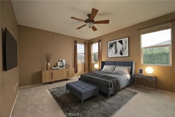 a view of a hallway with stairs