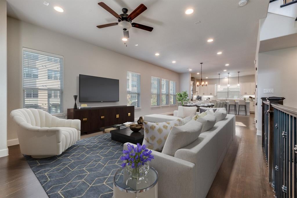 8202 Laflin Lane Dallas, TX 75231 - Photo 9 of 22 a living room with furniture and a flat screen tv