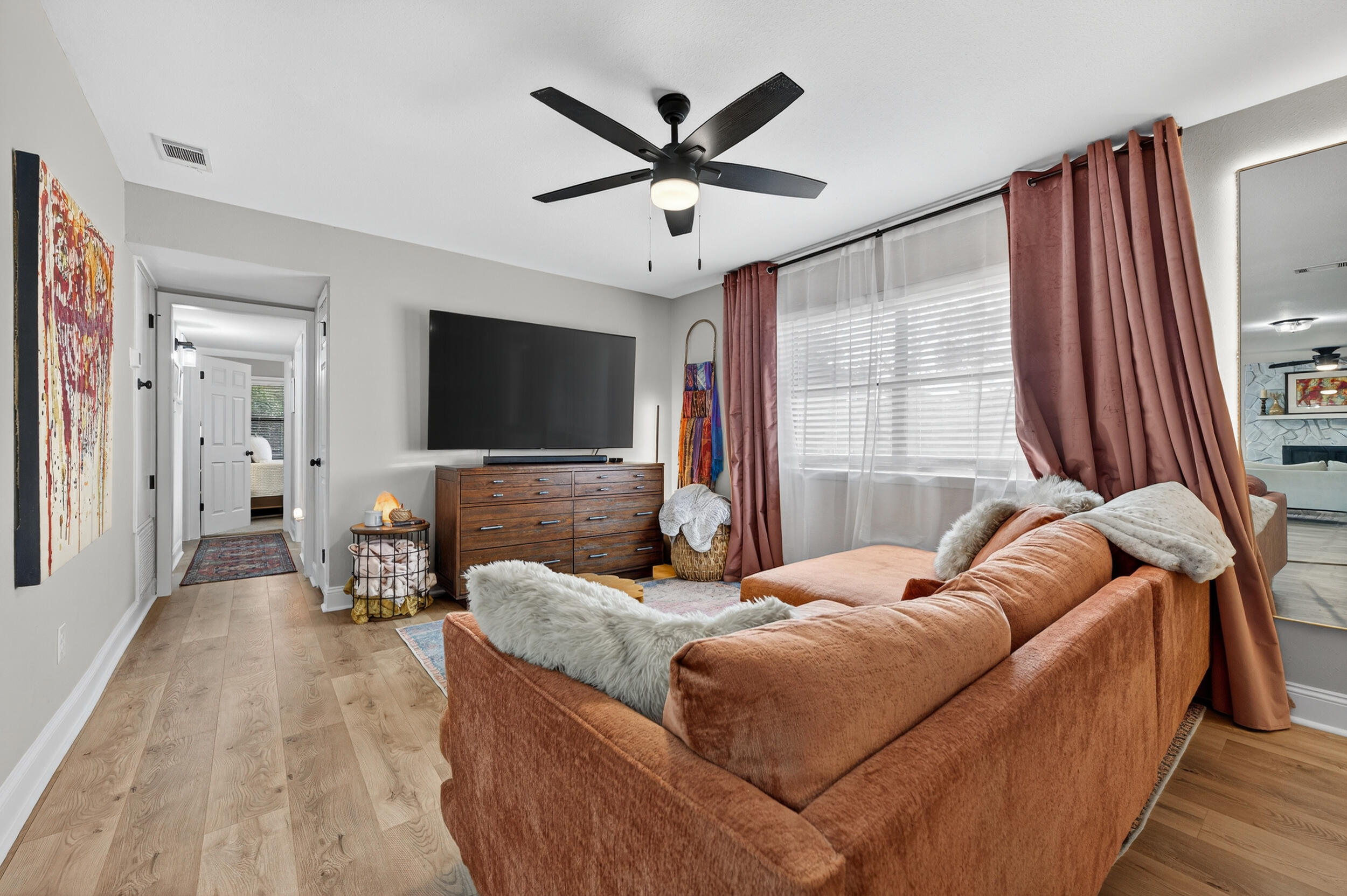 370 Edge Avenue Valparaiso, FL 32580 - Photo 11 of 58 a living room with fireplace furniture and a flat screen tv