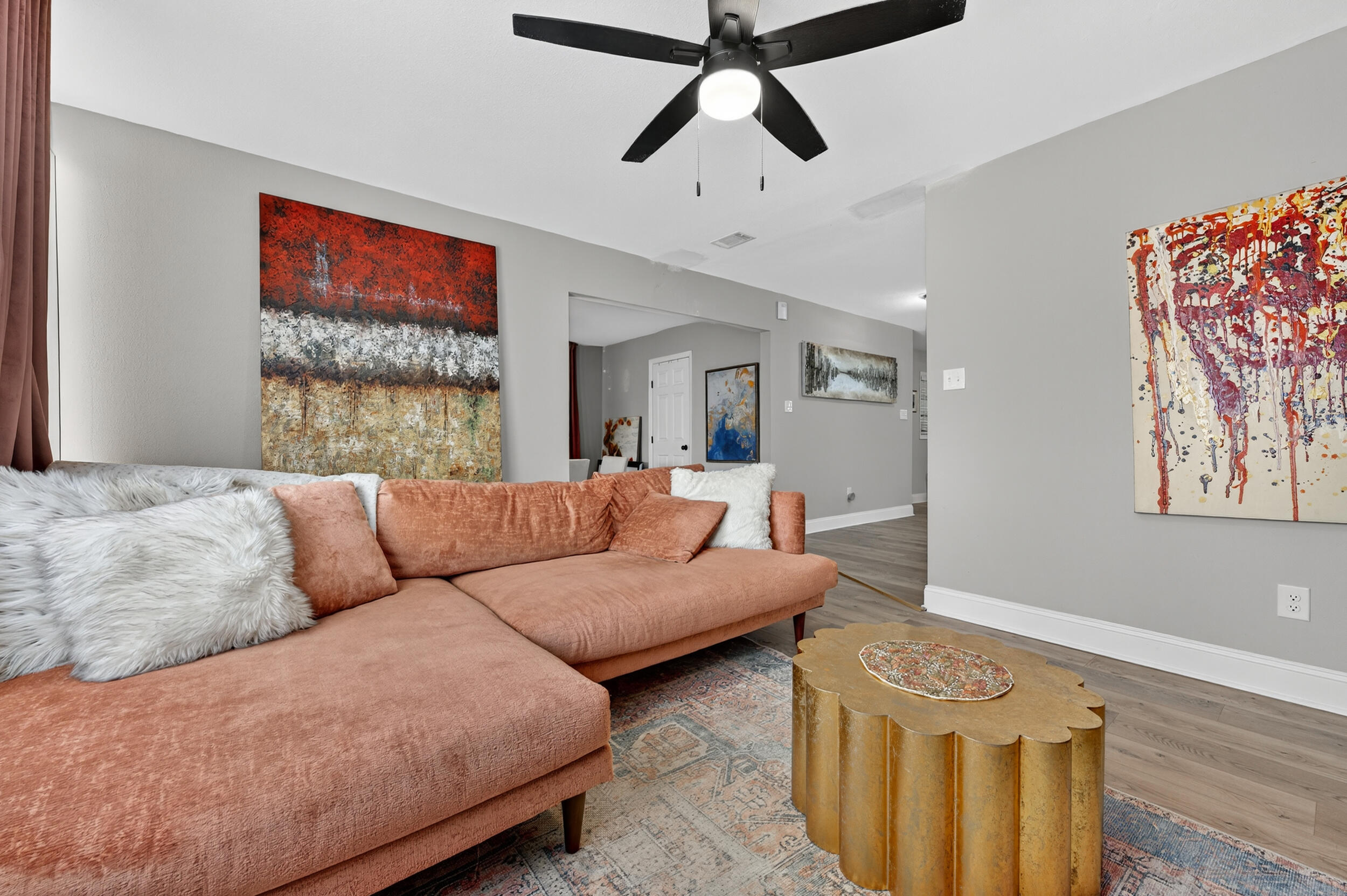 370 Edge Avenue Valparaiso, FL 32580 - Photo 29 of 58 a living room with furniture and a flat screen tv