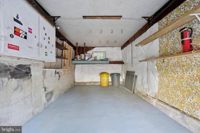 a view of storage and utility room