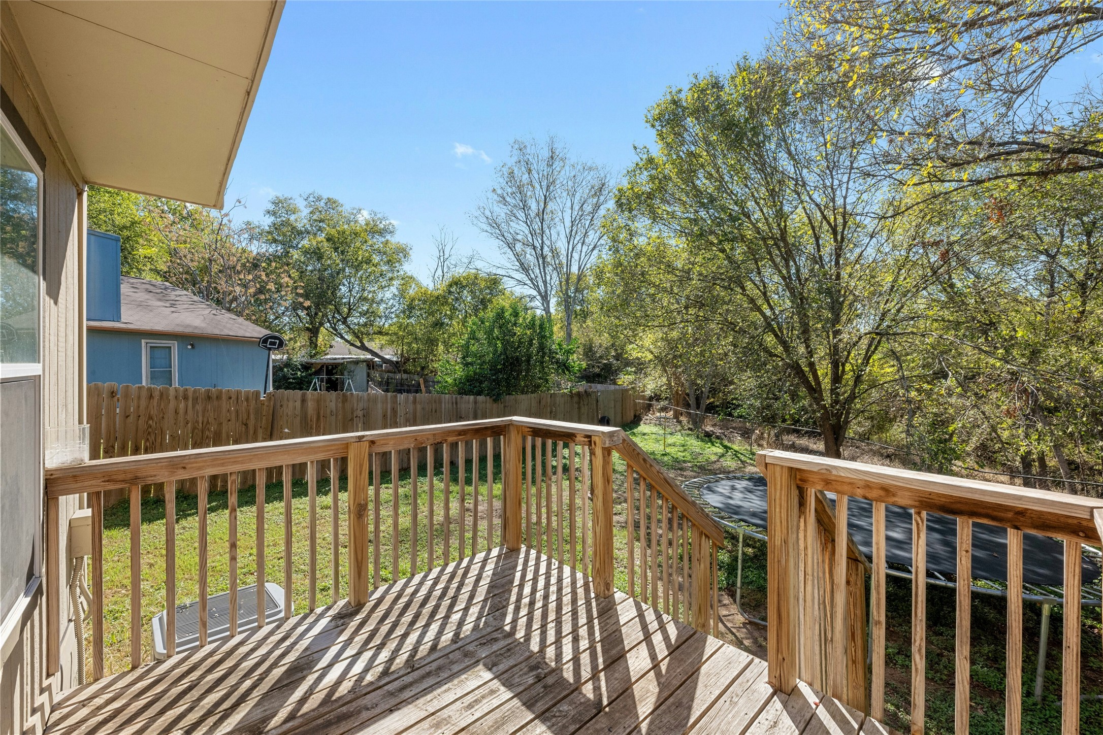 6101 Asa Drive Austin, TX 78744 - Photo 34 of 38 a view of balcony with deck and wooden floor