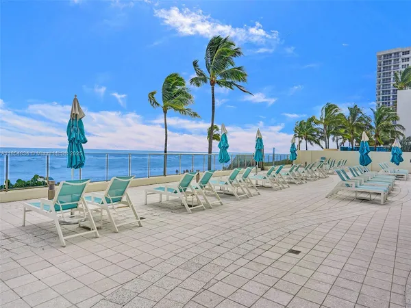 a view of an outdoor seating area