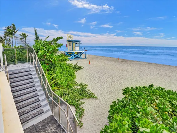 a view of a garden with an outdoor space
