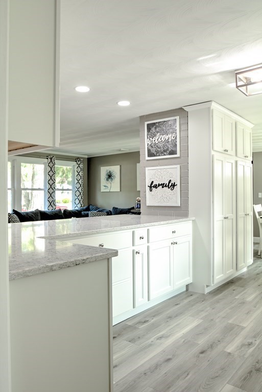 44 Ruthellen Road Chelmsford, MA 01824 - Photo 20 of 42 a kitchen with stainless steel appliances granite countertop a refrigerator a sink dishwasher and white cabinets with wooden floor