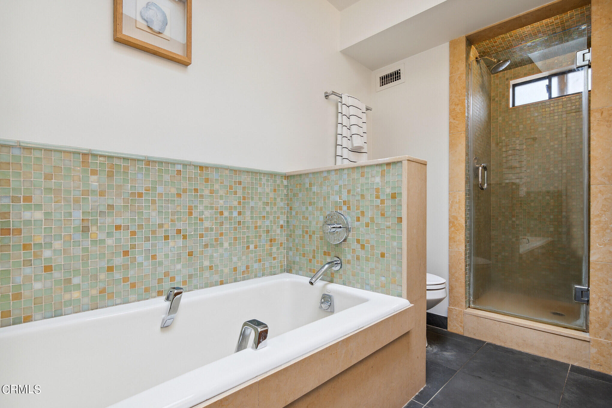 4554 Rising Hill Road Altadena, CA 91001 - Photo 25 of 56 a bathroom with a bathtub and shower