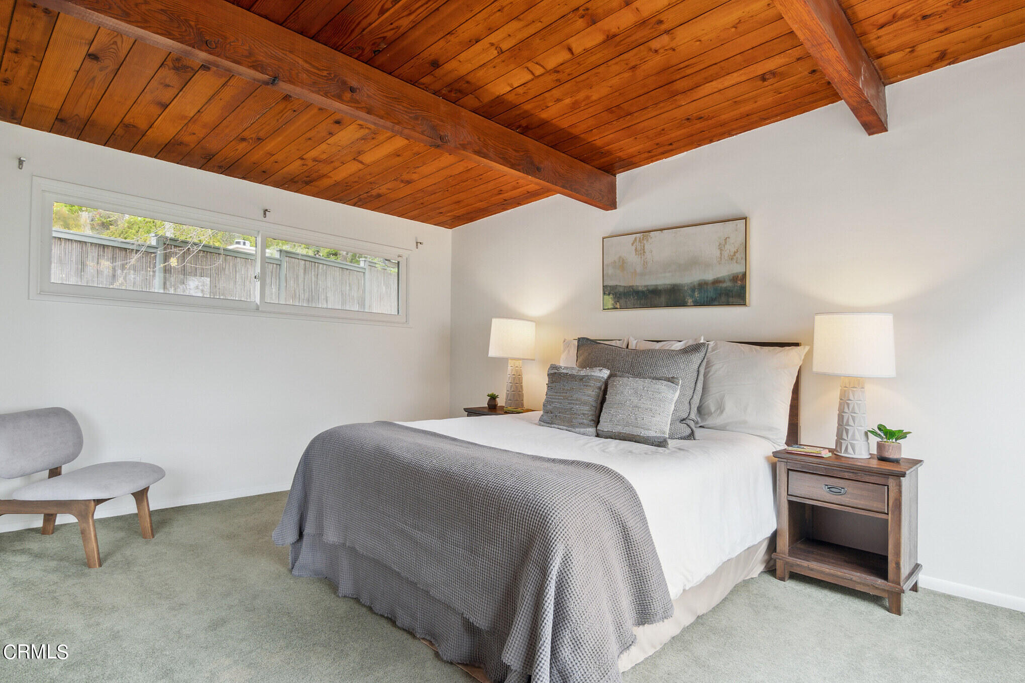 4554 Rising Hill Road Altadena, CA 91001 - Photo 27 of 56 a bedroom with bed and a night stand