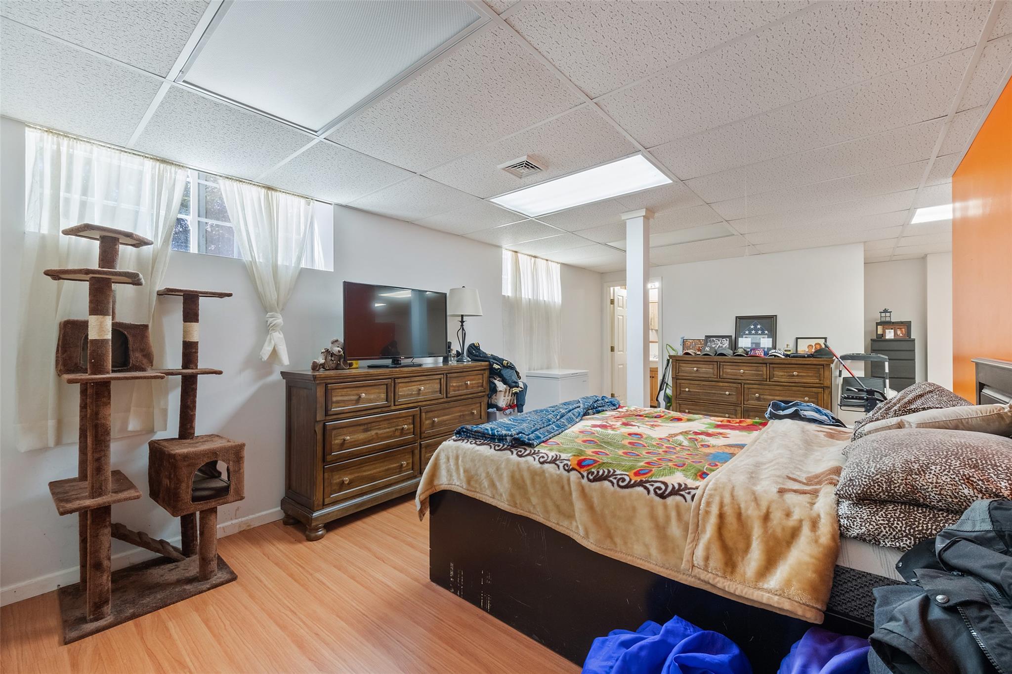 15 Bobrick Road Poughkeepsie, NY 12601 - Photo 24 of 36 Bedroom featuring a paneled ceiling, light wood finished floors, baseboards, and visible vents