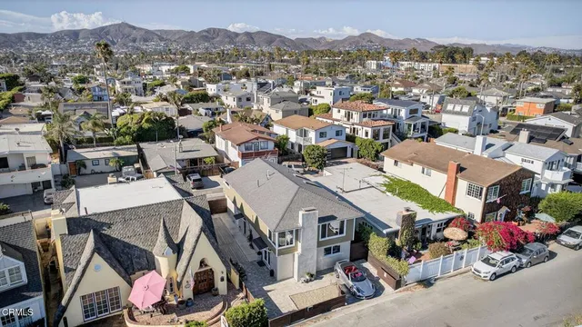 an aerial view of a city