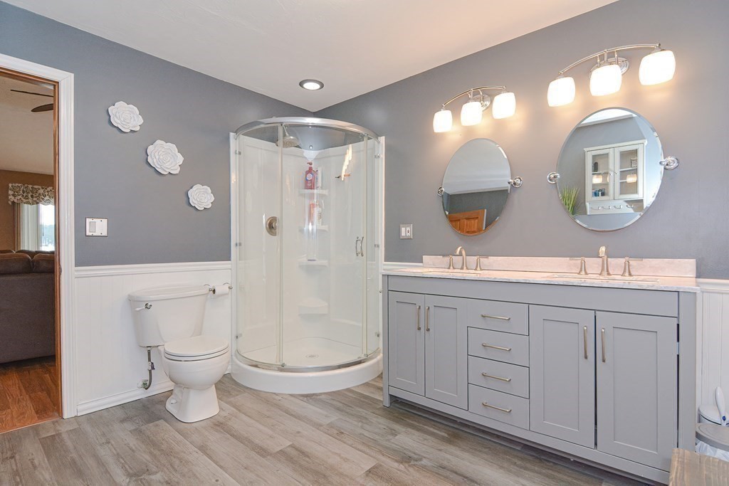 32 Allen Road Brookfield, MA 01506 - Photo 9 of 40 a bathroom with a double vanity sink mirror and toilet