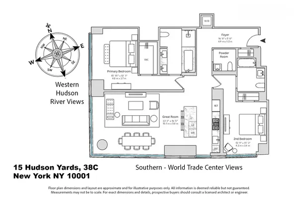 $17,900 | 15 Hudson Yards, Unit 38C | Hudson Yards