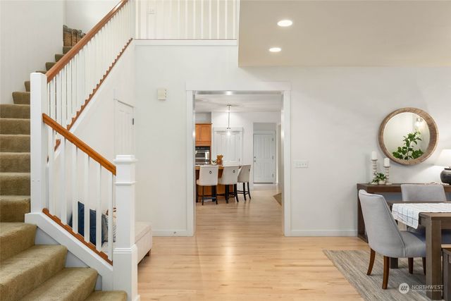 a view of living room and dining room