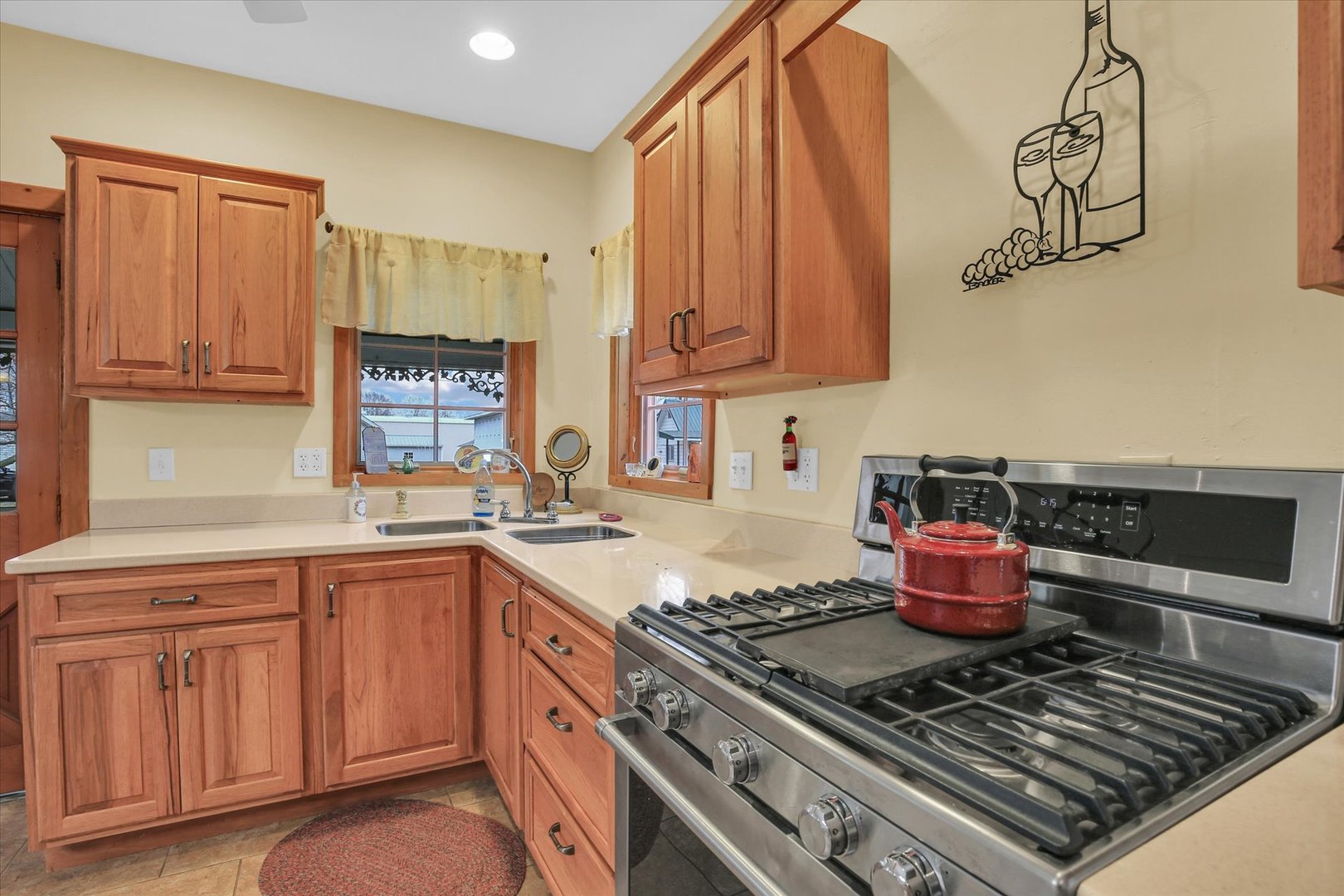 112 North Front Street Sadorus, IL 61872 - Photo 17 of 44 a kitchen with a stove and a sink