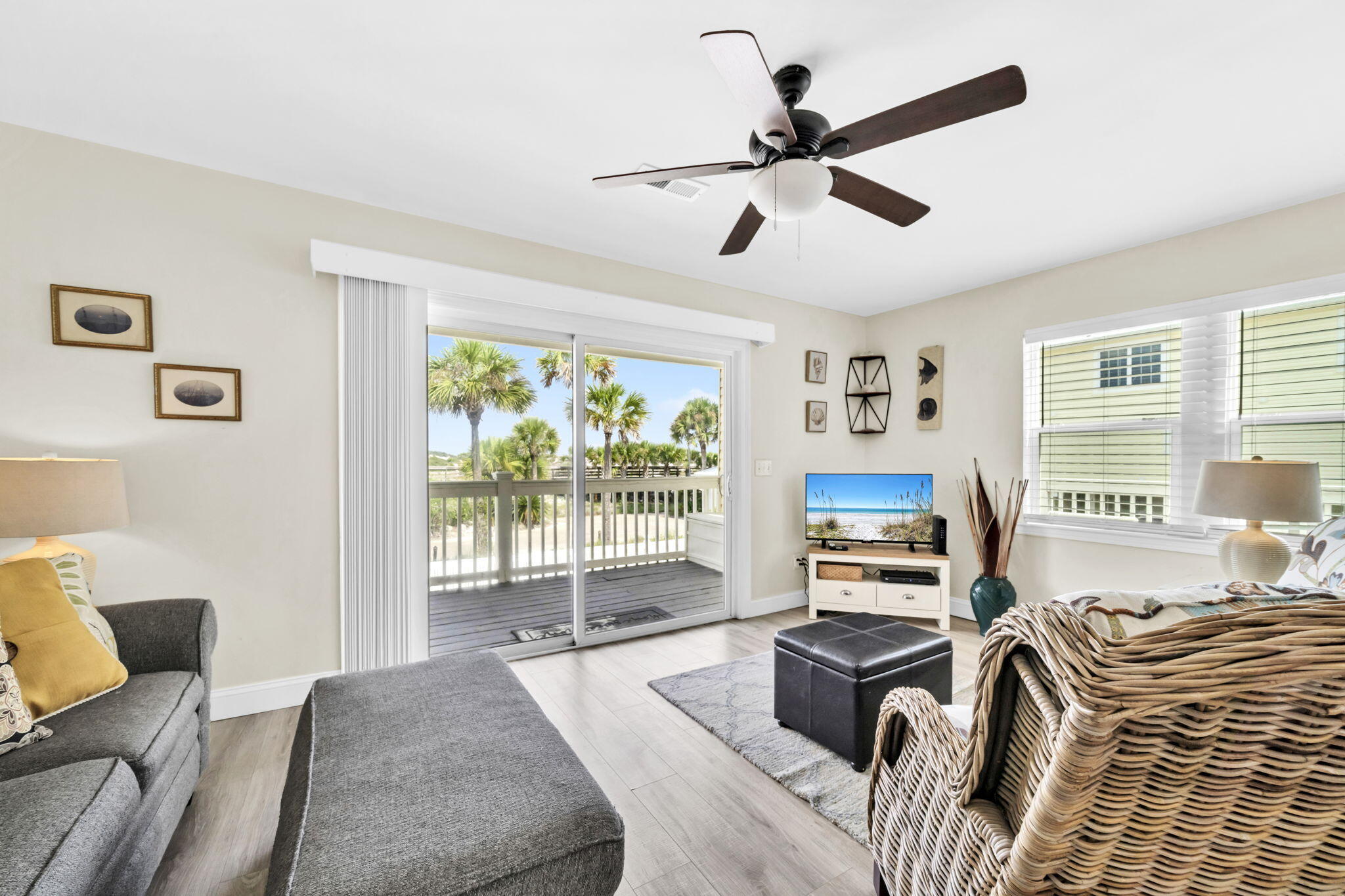 228 Walton Magnolia Lane, Unit 4 Inlet Beach, FL 32461 - Photo 11 of 45 a bedroom with a bed a couch and a large window