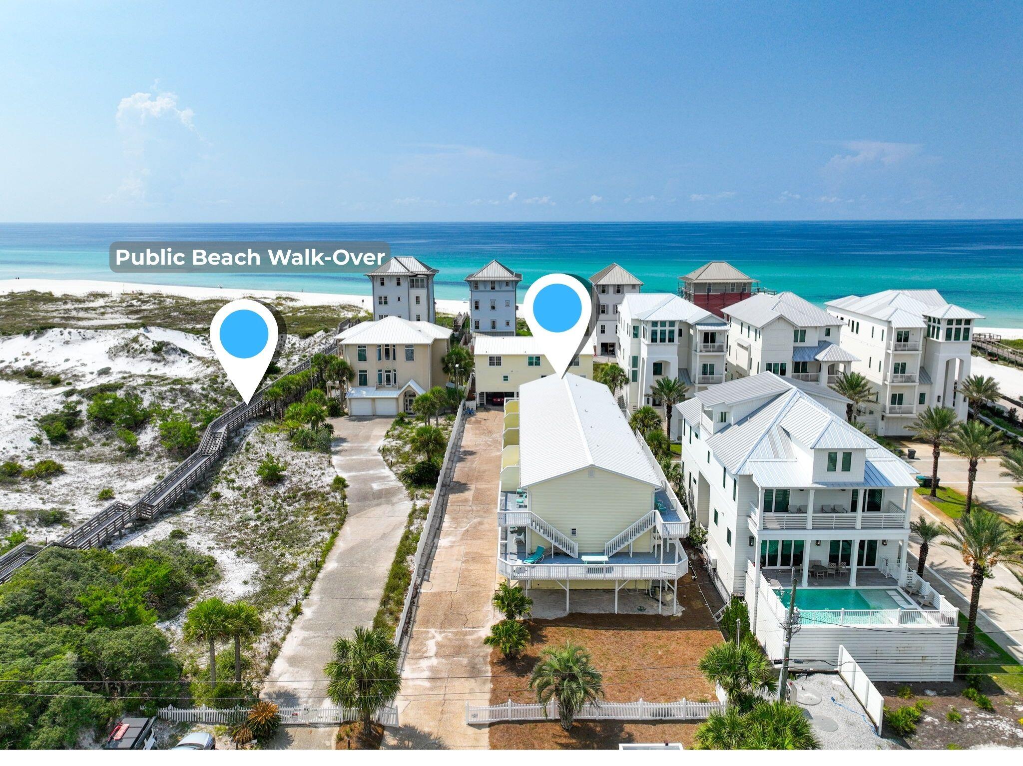 228 Walton Magnolia Lane, Unit 4 Inlet Beach, FL 32461 - Photo 39 of 45 an aerial view of a house with chairs