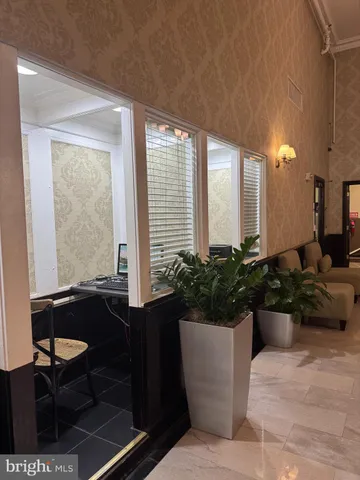 a front view of multiple building