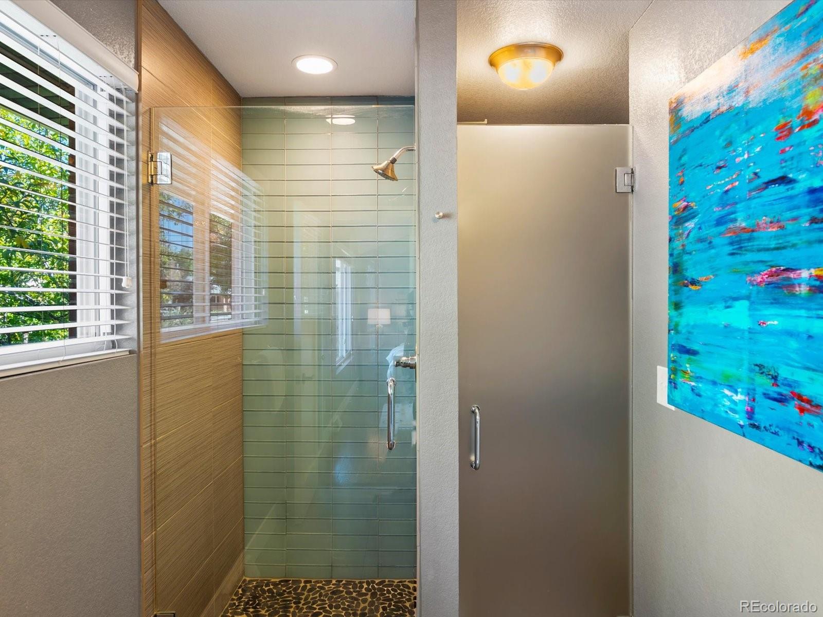 2289 Hudson Street Denver, CO 80207 - Photo 18 of 44 a bathroom with a shower