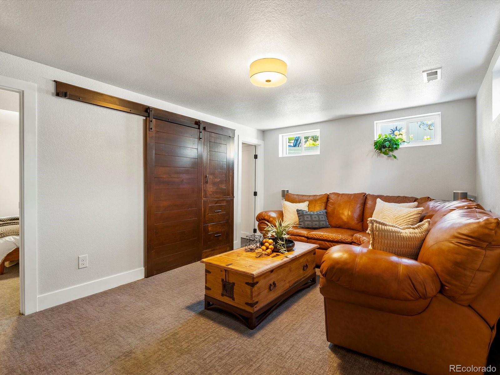 2289 Hudson Street Denver, CO 80207 - Photo 24 of 44 a living room with furniture and a potted plant